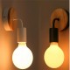 E27 Modern Wooden Wall Light Indoor Bedside Restaurant Bedroom Lamp AC85-265V