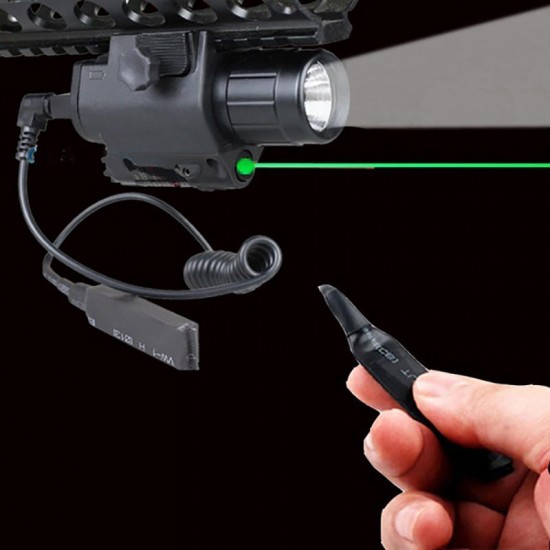 2 in1 XANES LF13 525nm Green Laser Pointer Hang Type Rail Mount Locator with Portable Foregrip Work Light