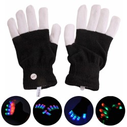 1-Pair XANES 003 15 x LEDs 7 Modes Street Dance Glowing Colorful Gloves Laser Glove