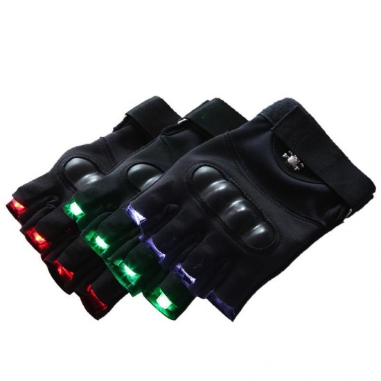 1Pair XANES 050 Half Finger Green Laser Gloves LED Gloves Light 1Pair XANES 050 Half Finger Green Laser Gloves LED Gloves Light