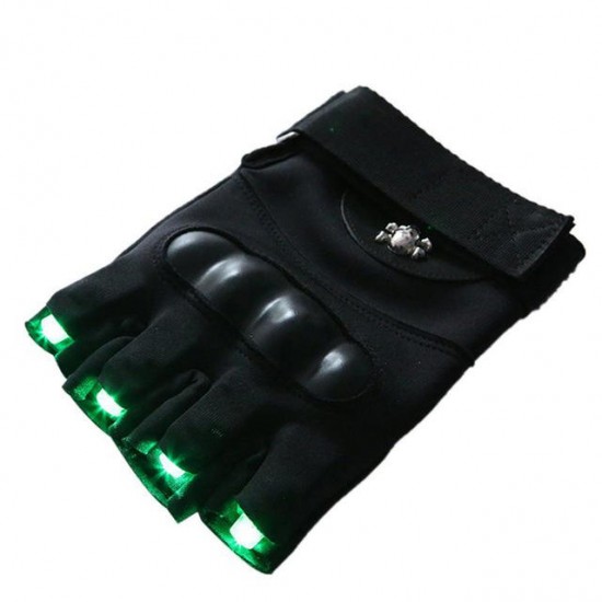 1Pair XANES 050 Half Finger Green Laser Gloves LED Gloves Light