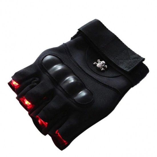 1Pair XANES 050 Half Finger Green Laser Gloves LED Gloves Light