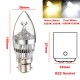 Dimmable B22 9W 3 LED White/Warm White LED Candle Light Bulb 220V