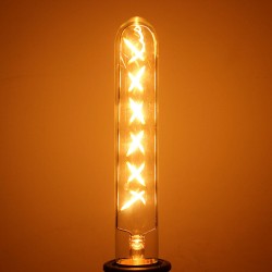 Dimmable E26 E27 6W Retro LED COB Filament Bulb Tubular Style Light Lamp Bulb AC110V / 220V