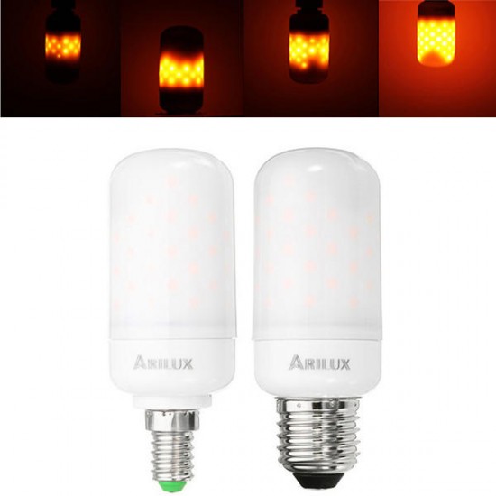 ARILUX® E27 E14 2.7W SMD2835 1595K Two Modes 63LEDs Warm White Flame Light Bulb AC85-265V