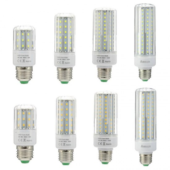 ARILUX® HL-CB 02 E27 E14 5W 10W 15W 20W SMD2835 No Strobe LED Corn Light Bulb AC85-265V