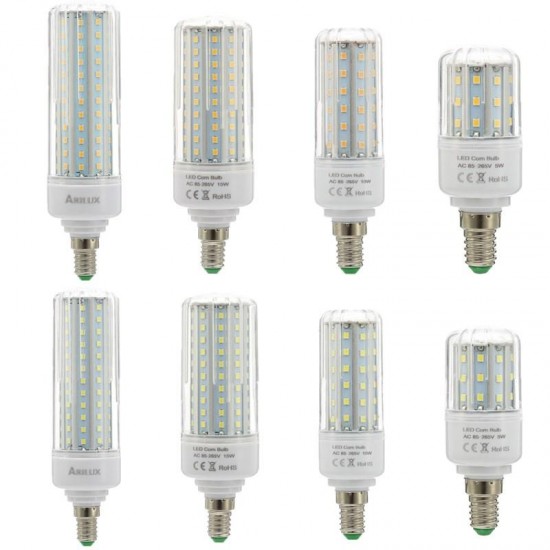 ARILUX® HL-CB 02 E27 E14 5W 10W 15W 20W SMD2835 No Strobe LED Corn Light Bulb AC85-265V