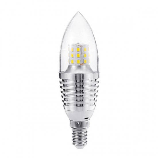 E14 5W 7W 9W 12W SMD 2835 Sliver LED Candle Light Bulb Chandelier Lighting AC85-265V