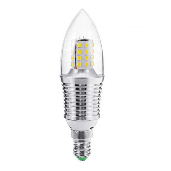 E14 5W 7W 9W 12W SMD 2835 Sliver LED Candle Light Bulb Chandelier Lighting AC85-265V