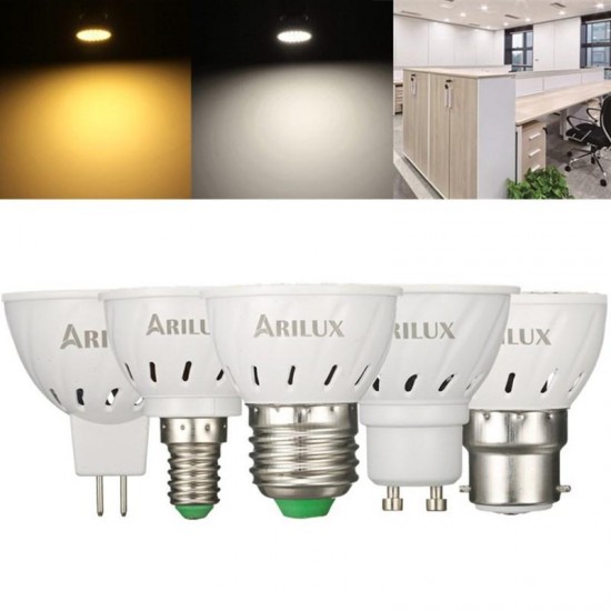 ARILUX® E27 E14 B22 GU10 MR16 3W 250LM SMD2835 60LEDs Spotlight Bulb Pure White Warm White AC220V