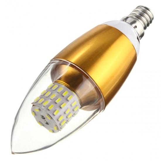 E14 E12 E27 7W SMD 3014 LED Golden Glass White Warm White Candle Bulb Lamp AC 85-265V