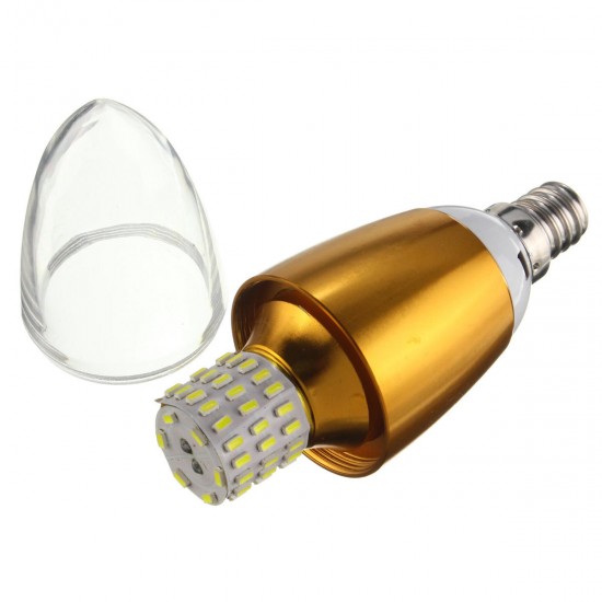 E14 E12 E27 7W SMD 3014 LED Golden Glass White Warm White Candle Bulb Lamp AC 85-265V
