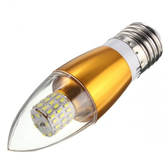 E14 E12 E27 7W SMD 3014 LED Golden Glass White Warm White Candle Bulb Lamp AC 85-265V