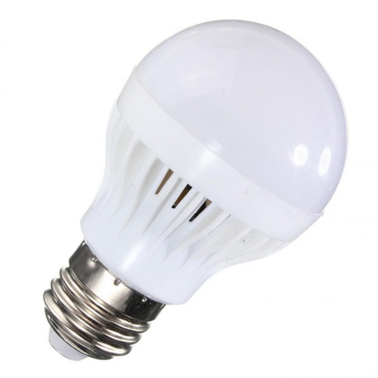 E27 5W Sound Sensor Light Control 5730 SMD LED Lamp Bulb White 220V