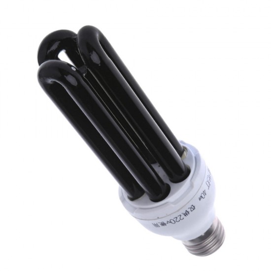 DC12V E27 15W 20W 30W 40W Straight Shape Purple Fluorescent Blacklight CFL Light Bulb Lamp