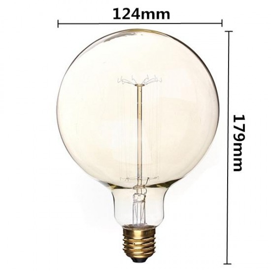 G125 E27 60W 110/220V 125x176mm Incandescent Bulb Retro Edison Bulbs