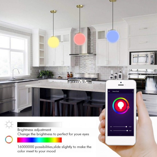 AC85-265V E27 7W Wifi APP Control Smart RGBW LED Light Bulb for Amazon Alexa Google Home