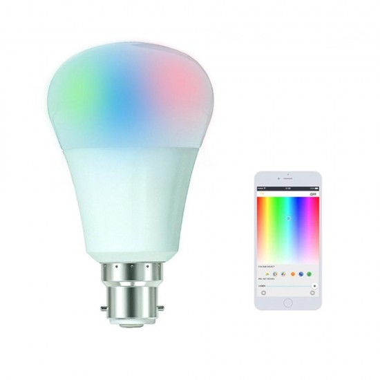 ARILUX® 10W E27 B22 800LM RGB+WW+PW WiFi APP Smart LED Light Bulb Work with Alexa AC110-240V