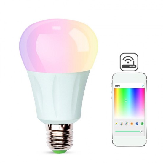 ARILUX® 10W E27 B22 800LM RGB+WW+PW WiFi APP Smart LED Light Bulb Work with Alexa AC110-240V