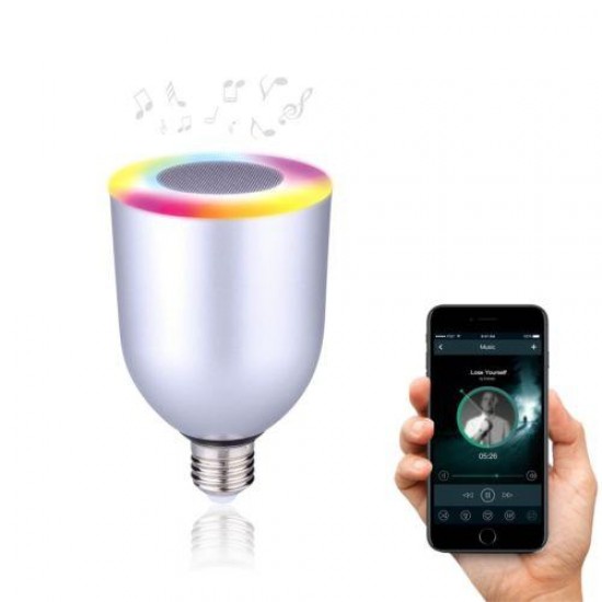 ARILUX® E27/ E26 10W RGBW Dimmable Bluetooth APP Controlled Speaker LED Smart Light Bulb AC100-240V