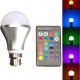 Dimmable RGB Color Changing 4W B22 LED Light Bulb Bayonet with IR Remote Controller