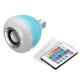 E27 12W RGB LED Bluetooth Speaker Wireless Remote Control Music Play Light Bulb AC100-240V