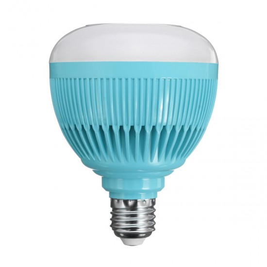 E27 12W RGB LED Bluetooth Speaker Wireless Remote Control Music Play Light Bulb AC100-240V