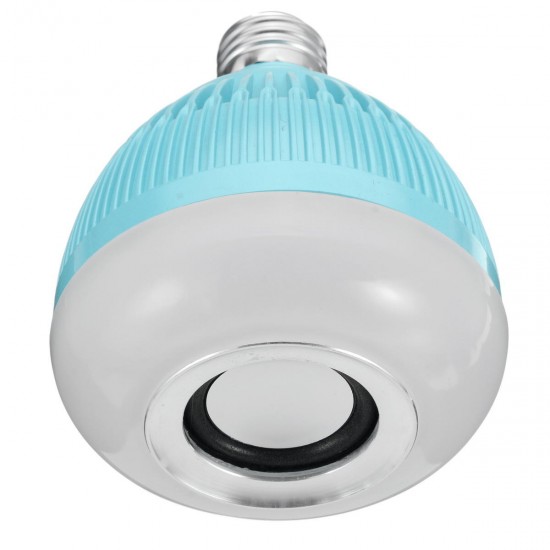 E27 12W RGB LED Bluetooth Speaker Wireless Remote Control Music Play Light Bulb AC100-240V