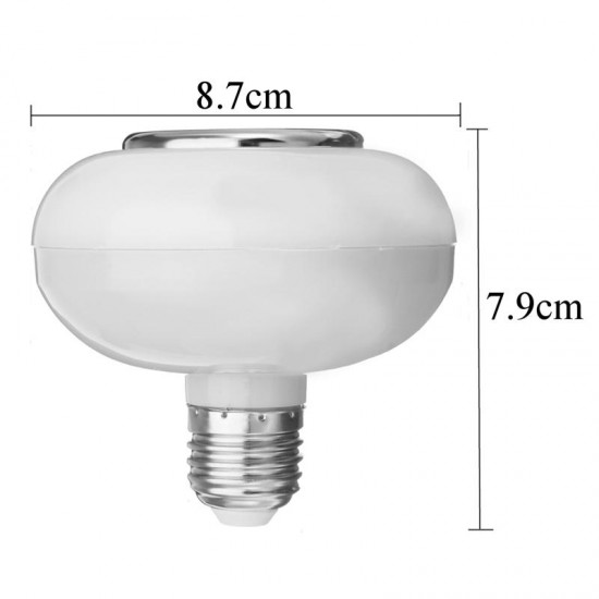 E27 12W RGB LED Light Bulb Lamp Bluetooth Remote Control Music Speaker Play AC85-265V