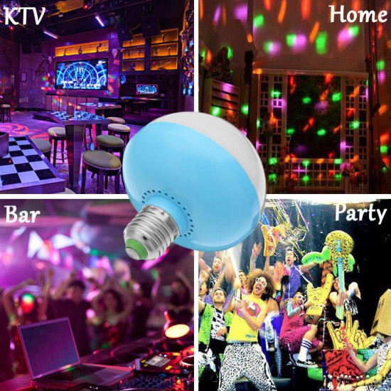 E27 12W RGB LED Light Bulb Lamp Bluetooth Remote Control Music Speaker Play AC85-265V