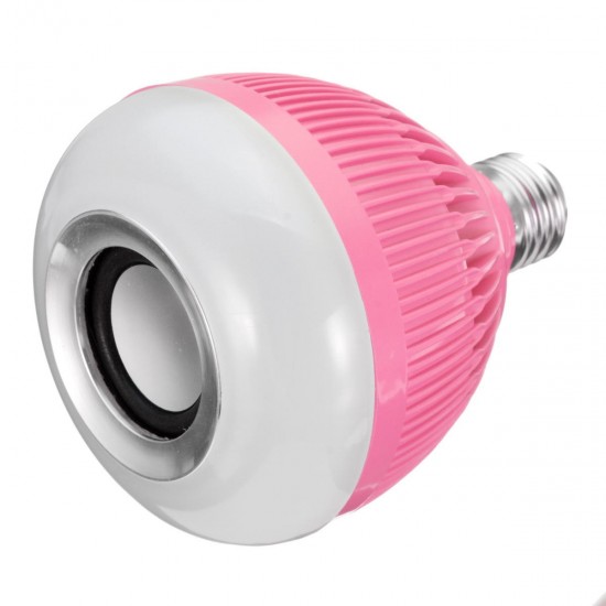 E27 12W RGB Wireless Bluetooth  Speaker Music LED Light Bulb With Remote Control AC110-240V