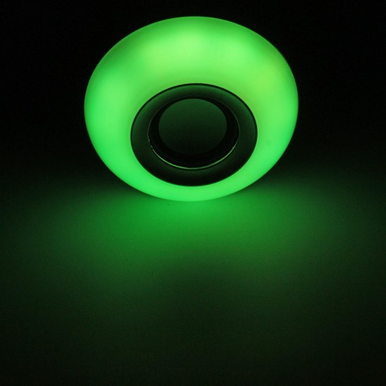 E27 12W RGB Wireless Bluetooth  Speaker Music LED Light Bulb With Remote Control AC110-240V