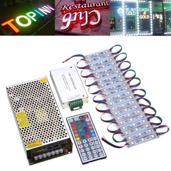 100pcs SMD5050 RGB LED Module Strip Light for Club Store Front Window Sign 100pcs SMD5050 RGB LED Module Strip Light for Club Store Front Window Sign