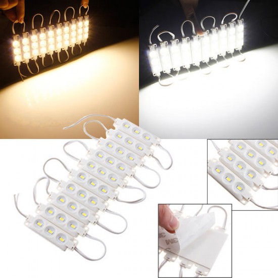 10pcs Molding Waterproof 3LED 5630 SMD Module Light White/Warm White