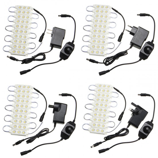 1.5M SMD5050 Waterproof Warm White LED Module Strip Light Kit Mirror Signage Lamp + Adapter DC12V 1.5M SMD5050 Waterproof Warm White LED Module Strip Light Kit Mirror Signage Lamp + Adapter DC12V