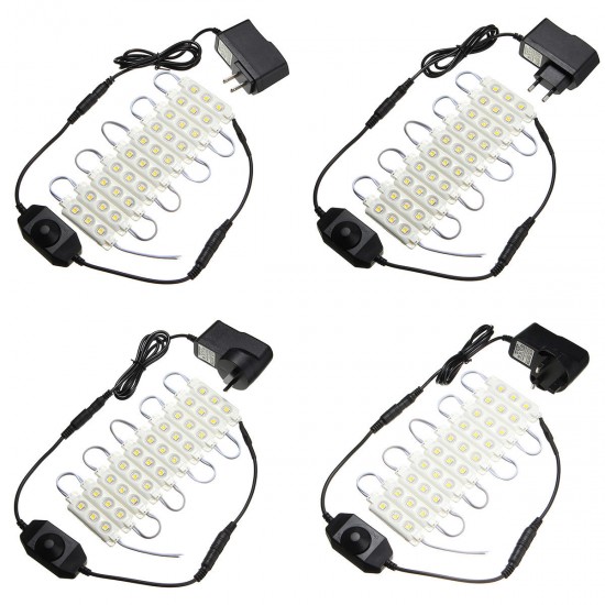 1.5M SMD5050 Waterproof Warm White LED Module Strip Light Kit Mirror Signage Lamp + Adapter DC12V 1.5M SMD5050 Waterproof Warm White LED Module Strip Light Kit Mirror Signage Lamp + Adapter DC12V