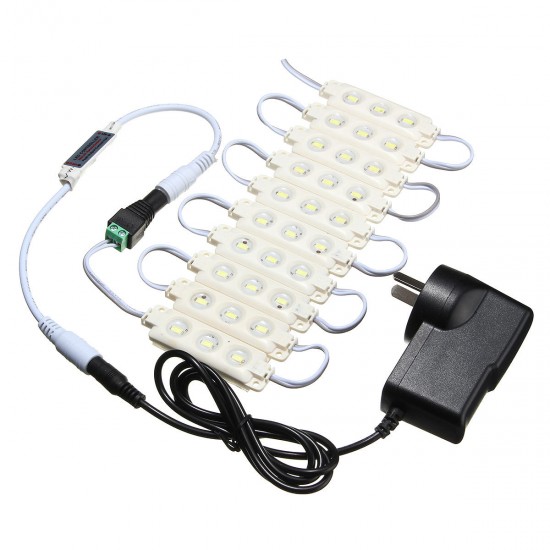 1.5M SMD5630 Waterproof White LED Module Strip Light Kit Mirror Signage Lamp + Adapter DC12V 1.5M SMD5630 Waterproof White LED Module Strip Light Kit Mirror Signage Lamp + Adapter DC12V