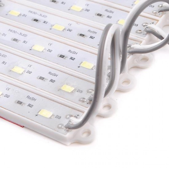 20 PCS Ultra Bright 5630 LED Module 3 LEDS White Light IP65 12V DC