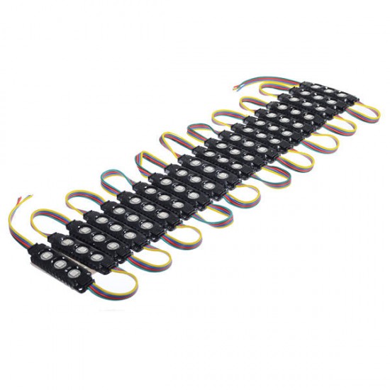 20PCS Black SMD5050 RGB 60 LED Module Strip Light Waterproof Signage Store Front Rigid Bar Lamp DC12V 20PCS Black SMD5050 RGB 60 LED Module Strip Light Waterproof Signage Store Front Rigid Bar Lamp DC12V