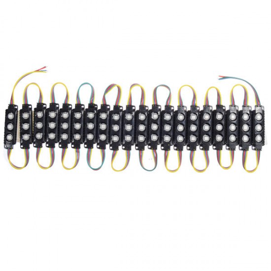 20PCS Black SMD5050 RGB 60 LED Module Strip Light Waterproof Signage Store Front Rigid Bar Lamp DC12V 20PCS Black SMD5050 RGB 60 LED Module Strip Light Waterproof Signage Store Front Rigid Bar Lamp DC12V