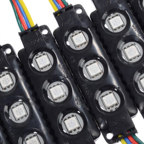 20PCS Black SMD5050 RGB 60 LED Module Strip Light Waterproof Signage Store Front Rigid Bar Lamp DC12V 20PCS Black SMD5050 RGB 60 LED Module Strip Light Waterproof Signage Store Front Rigid Bar Lamp DC12V