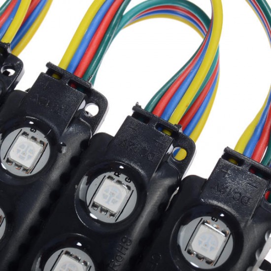 20PCS Black SMD5050 RGB 60 LED Module Strip Light Waterproof Signage Store Front Rigid Bar Lamp DC12V 20PCS Black SMD5050 RGB 60 LED Module Strip Light Waterproof Signage Store Front Rigid Bar Lamp DC12V