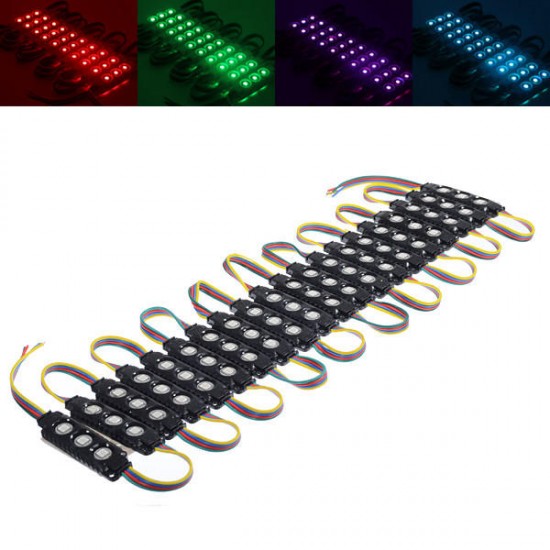20PCS Black SMD5050 RGB 60 LED Module Strip Light Waterproof Signage Store Front Rigid Bar Lamp DC12V 20PCS Black SMD5050 RGB 60 LED Module Strip Light Waterproof Signage Store Front Rigid Bar Lamp DC12V