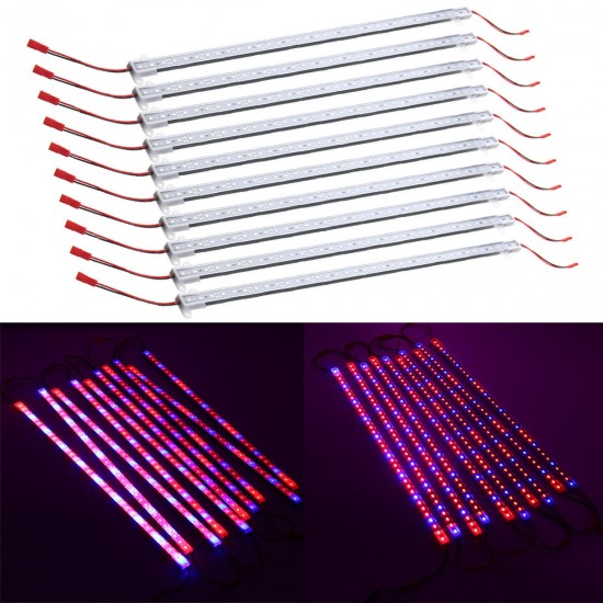 10PCS 50CM SMD5730 Red:Blue 3:1 LED Plant Grow Rigid Strip Hydroponic Light Kit DC12V