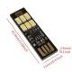 10pcs LUSTREON Warm White 1W 50LM Mini Touch Switch USB Mobile Power Camping LED Light Lamp