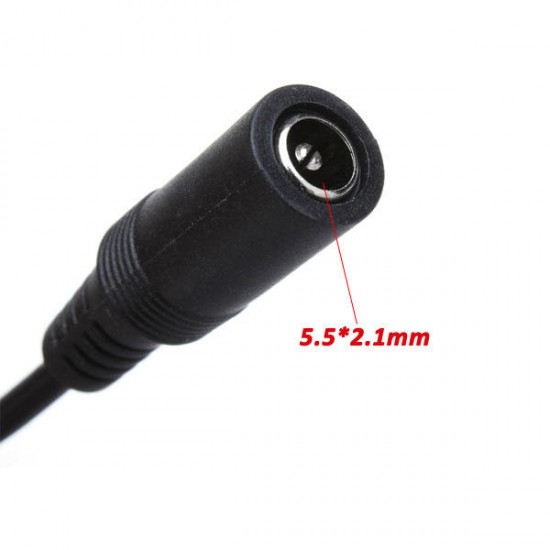 0.4M 5.5X2.1mm Female Adapters DC Power Extension Connector Cable