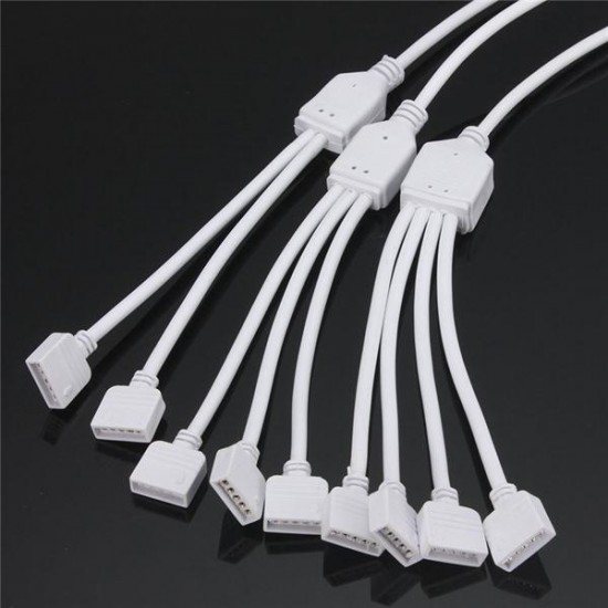 1 To 2/3/4 Female 5 Pin Splitter Cable Wire Connector For RGBW 5050 Led Strip Light