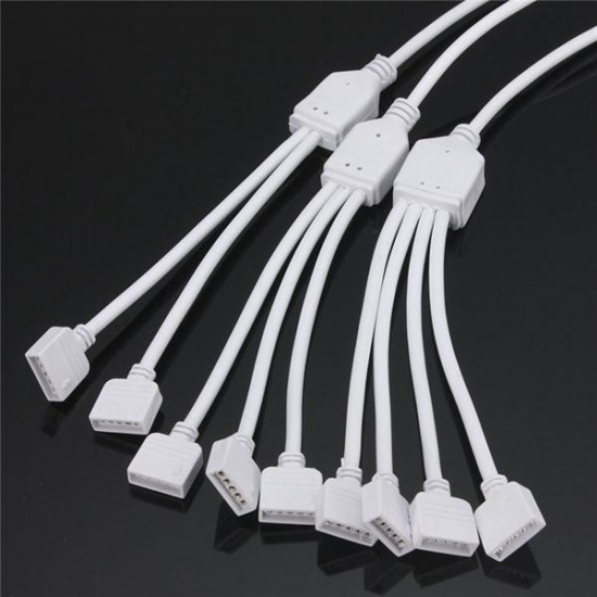 1 To 2/3/4 Female 5 Pin Splitter Cable Wire Connector For RGBW 5050 Led Strip Light 1 To 2/3/4 Female 5 Pin Splitter Cable Wire Connector For RGBW 5050 Led Strip Light