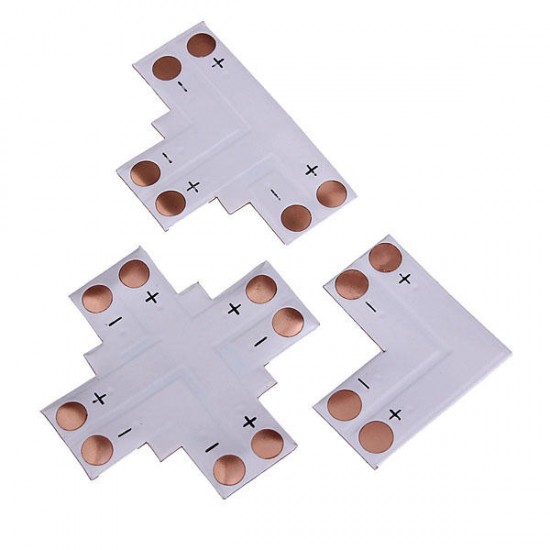 2pin LED Connector T Shape Corner For 8mm 5050/3528 LED Strip Light