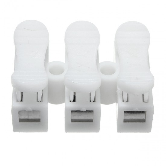 3 Pins Quick Fix Push-in Clip Spring Connector Cable Terminal Block for 3528 5050 LED Strip